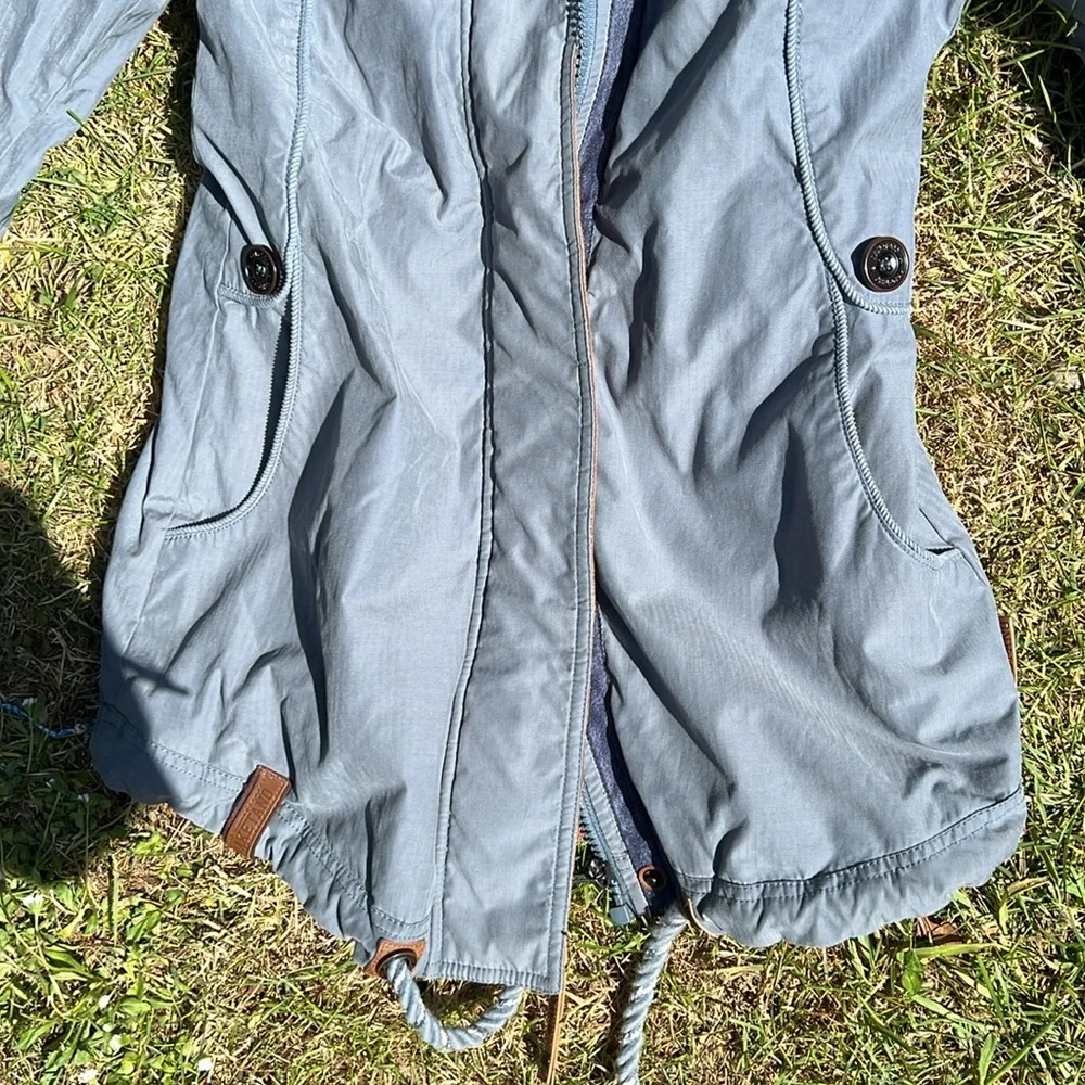 NAKETANO BRAVE NEW WORLD woman’s Size small long Jacket Blue - Picture 8 of 10